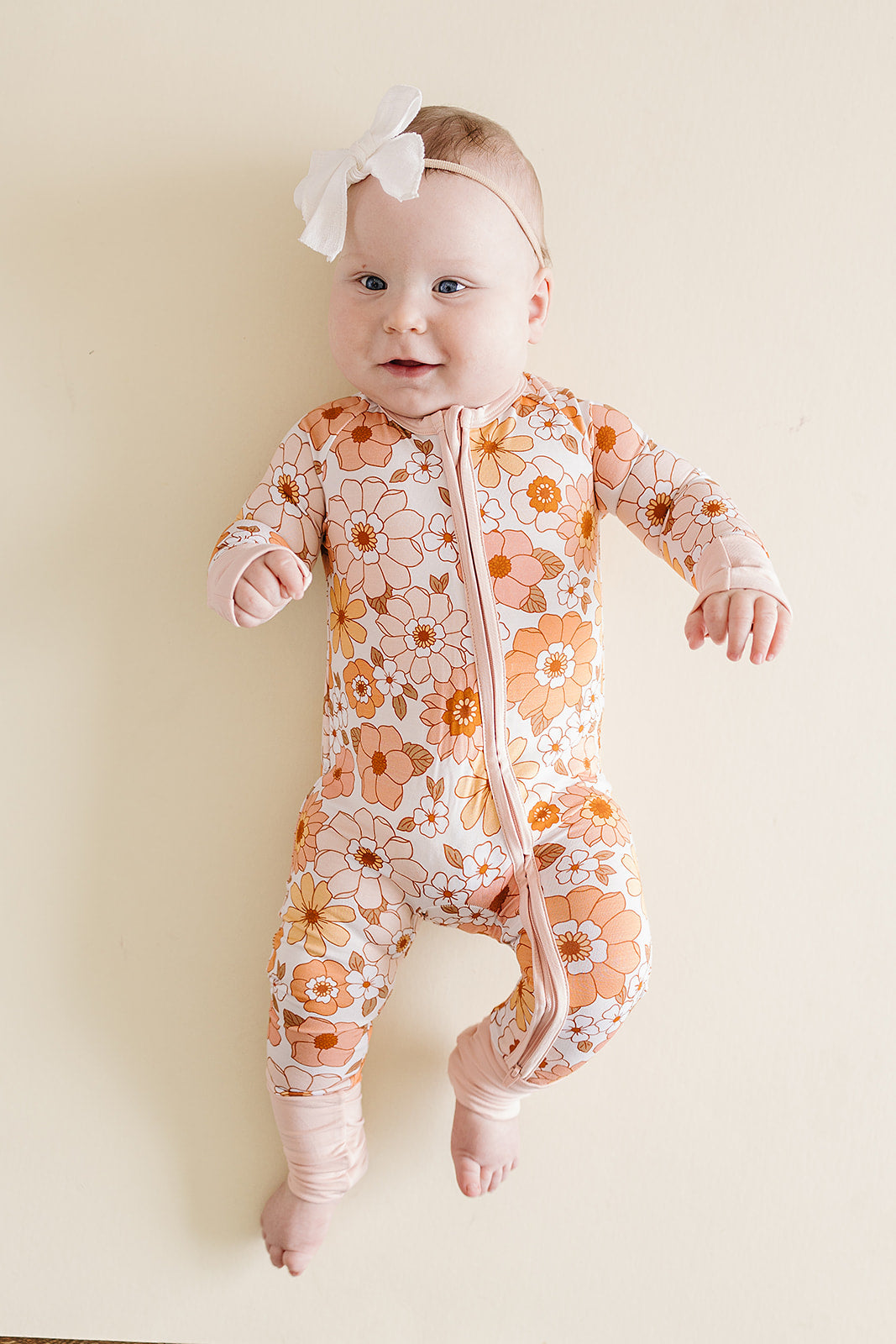 Bamboo Zip Romper |  Sweet Blossom
