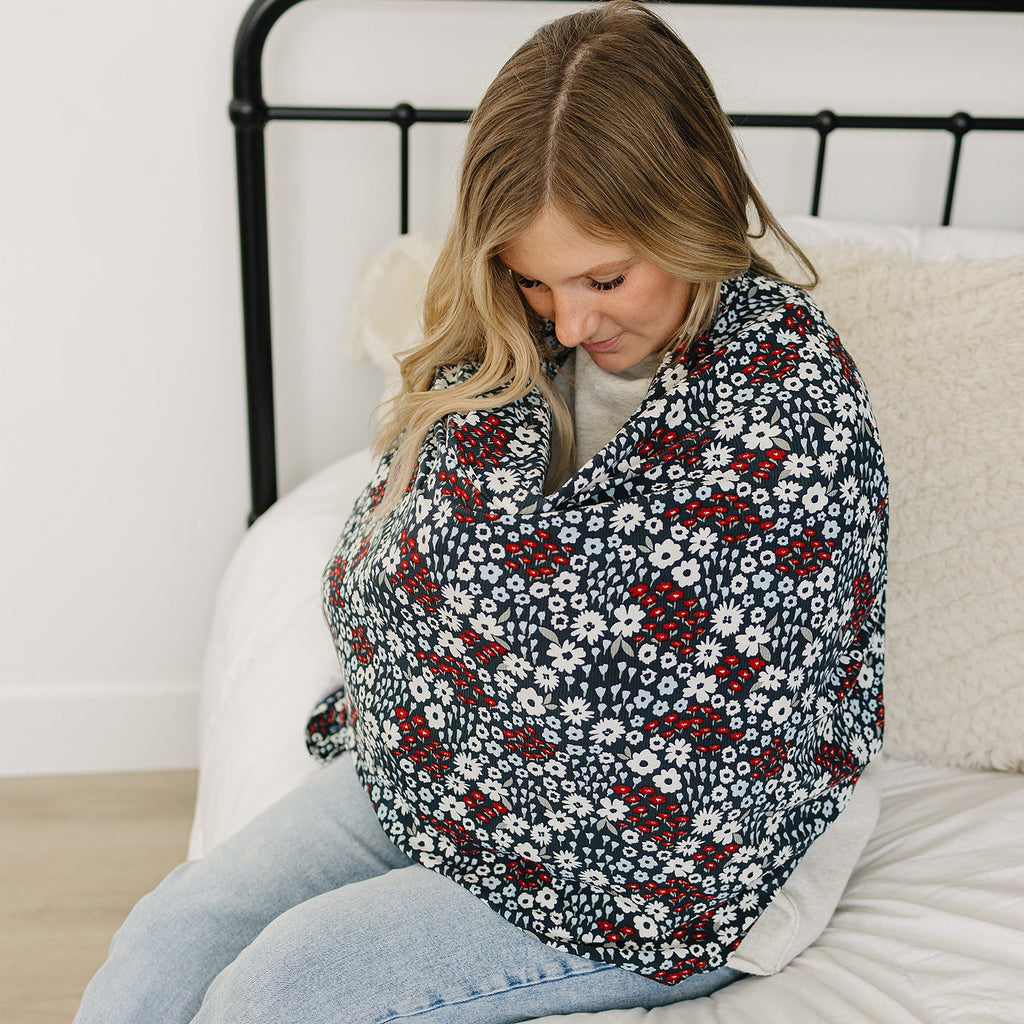 Americana Floral Ribbed Bamboo Multi-Use Cover