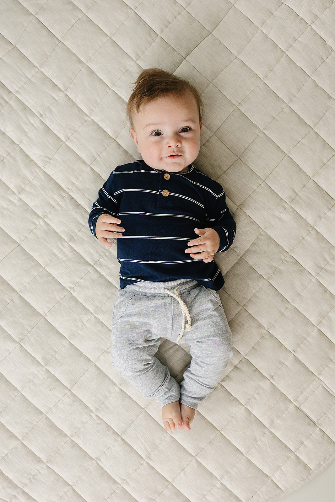 Navy Stripe Long Sleeve Tee