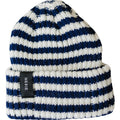 Navy & White Stripe Chunky Knit Beanie